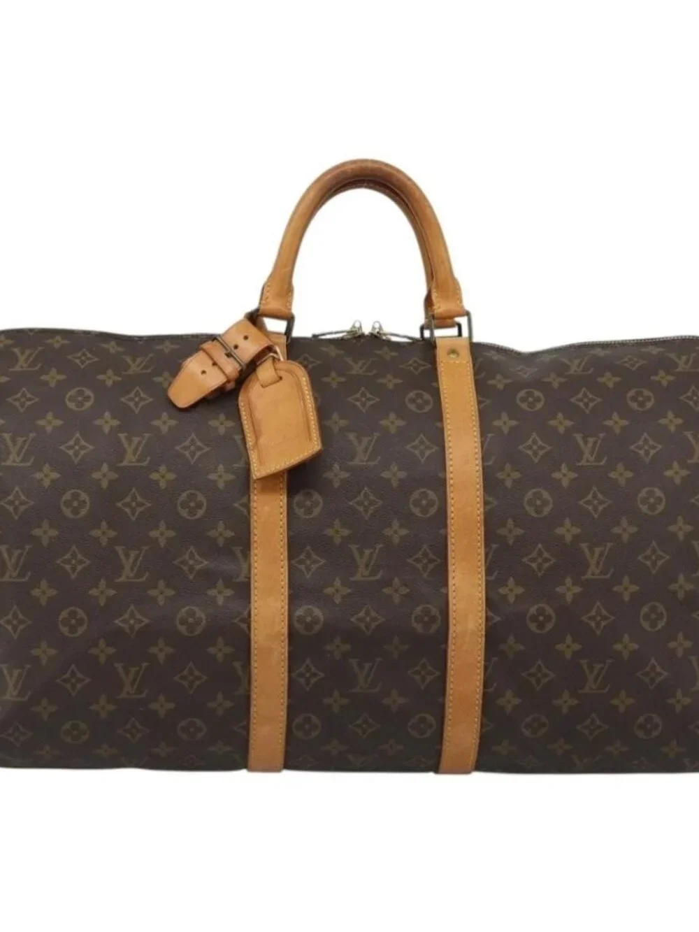 LOUIS VUITTON Monogram Keepall 55 Boston Bag M41424 LV Auth 187801A